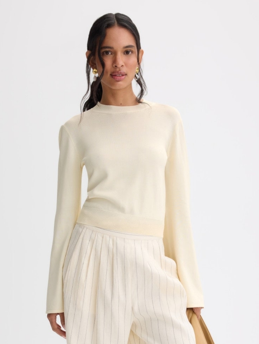 Solid & Striped Long Sleeve Babetta Sweater Crew Neck Long Sleeves Size M